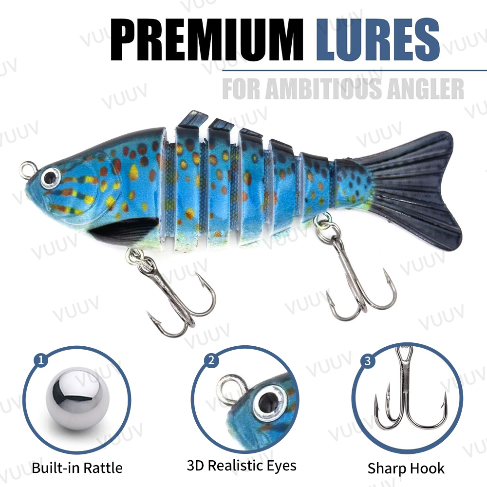 10 pcs Multi-Joint Swimbait Fi - огляд і ціна Fishing Equipment For Trout