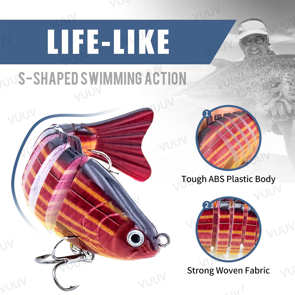 10 pcs Multi-Joint Swimbait Fi - огляд і ціна Fishing Equipment For Trout