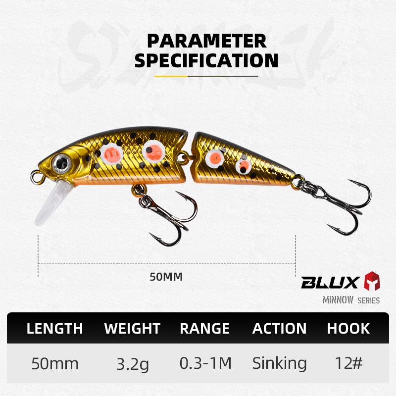 BLUX DR. Minnow Joint 50S Swim - огляд і ціна Fishing Equipment For Trout