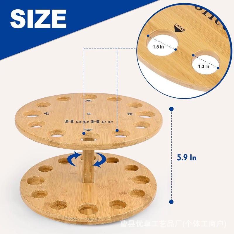 Round Solid Wood Fishing Rod S - огляд і ціна Fishing Equipment Storage