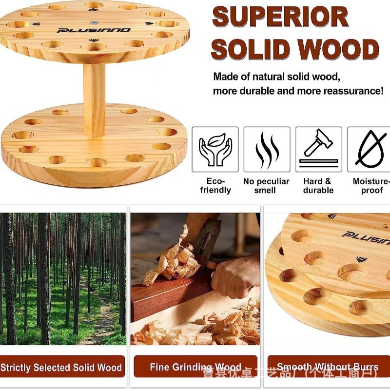 Round Solid Wood Fishing Rod S - огляд і ціна Fishing Equipment Storage