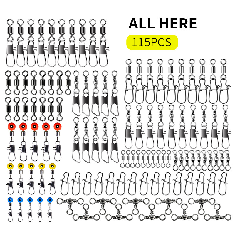 115pcs Fishing Swivel Connecto - огляд і ціна Tackle Box