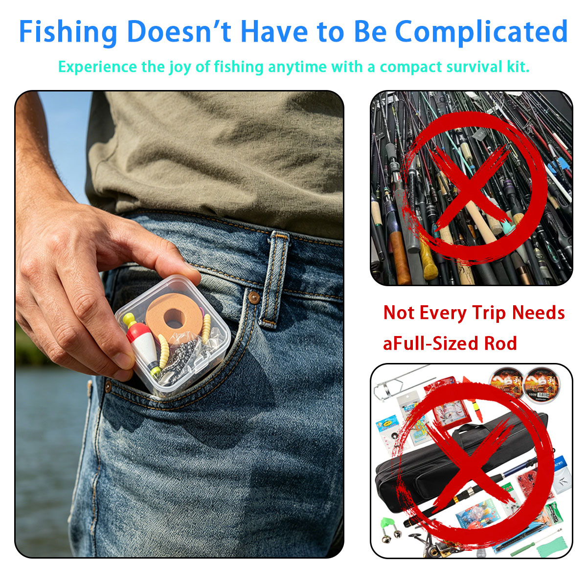 Portable Emergency Fishing Gea - огляд і ціна Fishing Equipment Storage