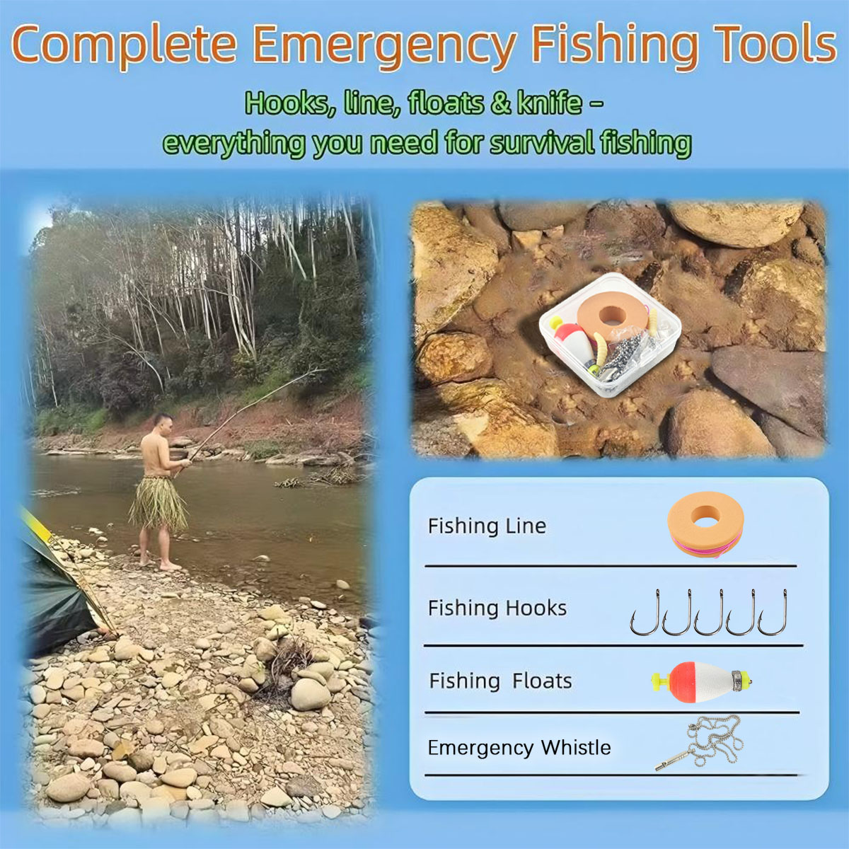 Portable Emergency Fishing Gea - огляд і ціна Fishing Equipment Storage